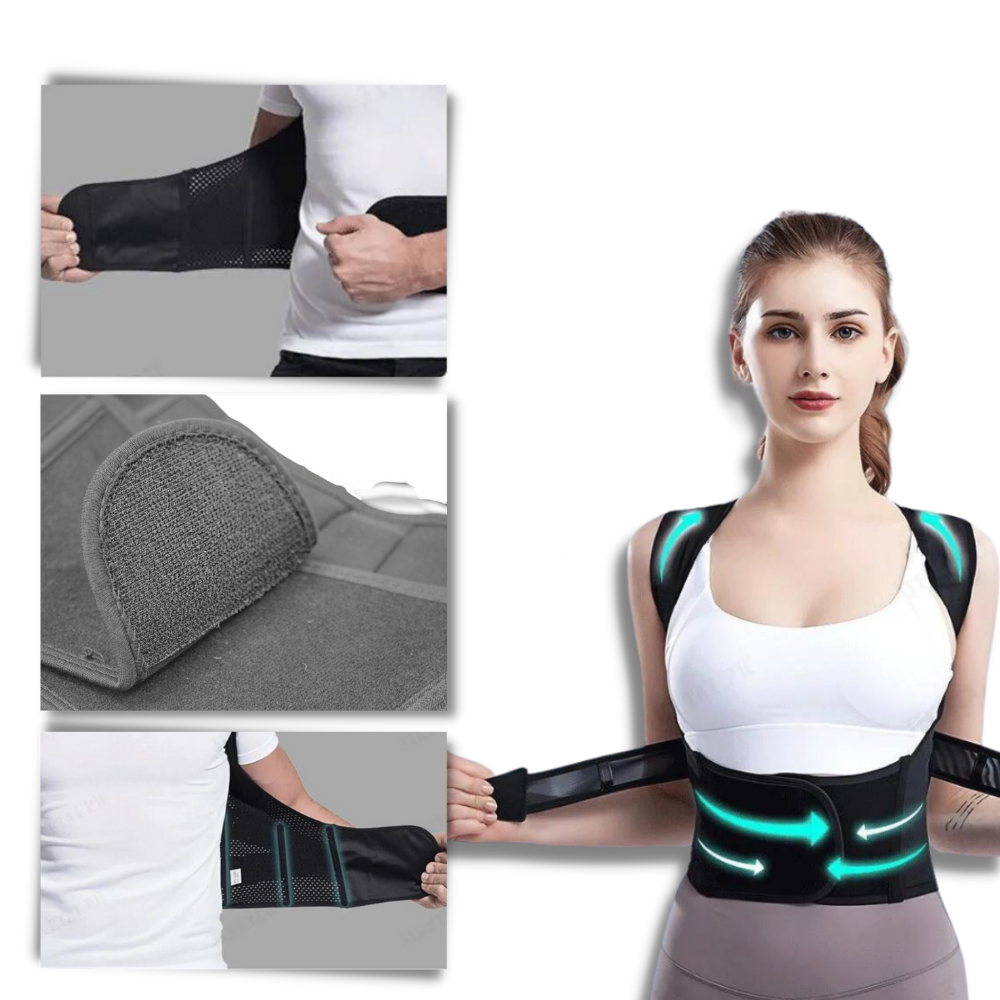 Instant Posture Corrector - Velcro system and wider straps - Ozerty