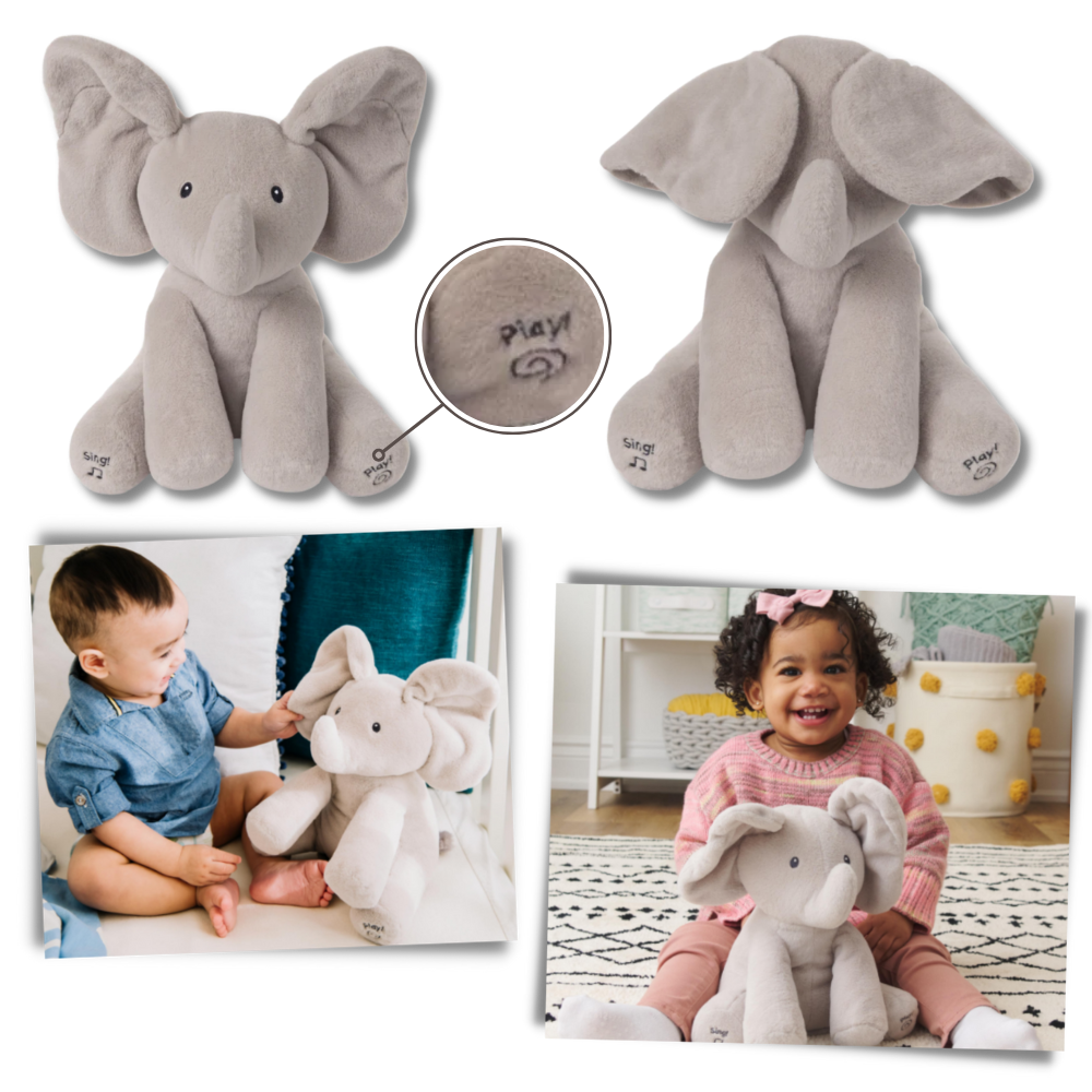 Peluche Éléphant interactif Peek a Boo - Toujours divertissant - Ozerty