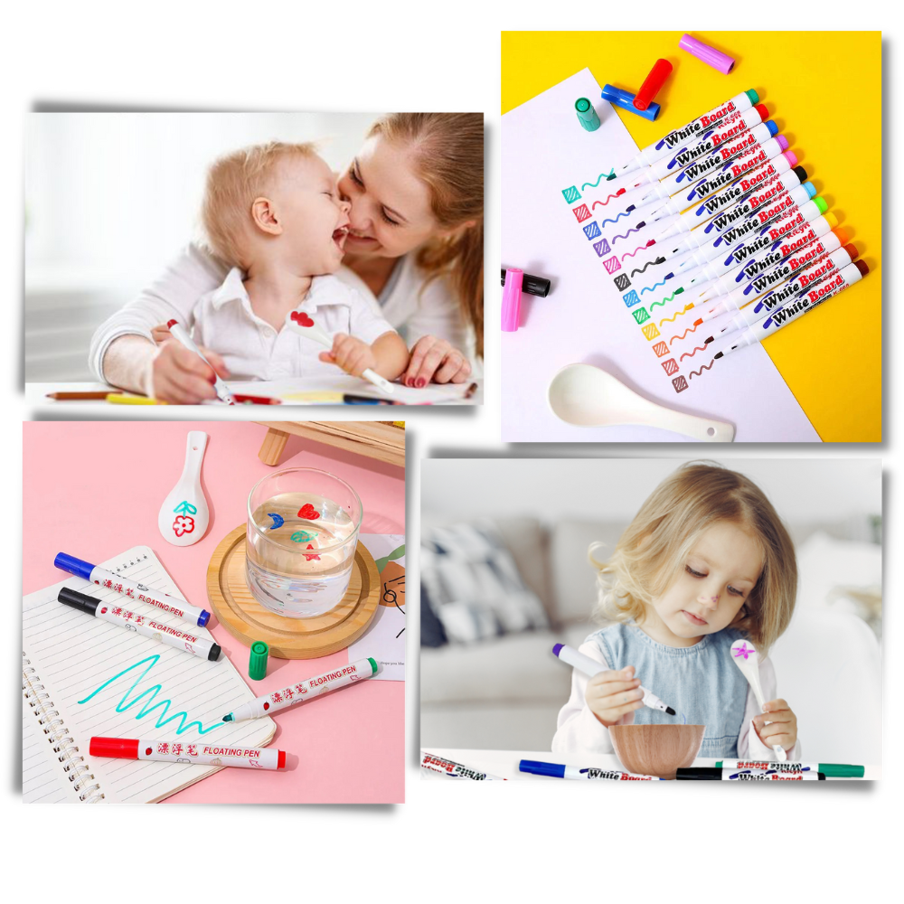 Set de stylos de peinture à l'eau - Divertissement longue durée pour les enfants - Ozerty