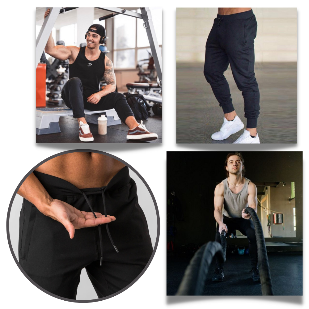 Men's Fitness Pants - Customizable Fit - Ozerty