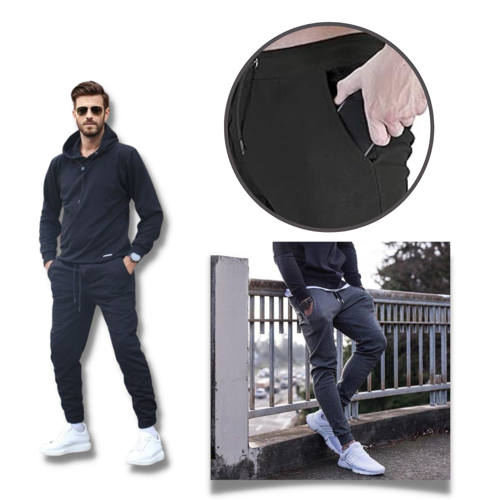 Pantaloni fitness da uomo - Tasche funzionali ed eleganti - Ozerty