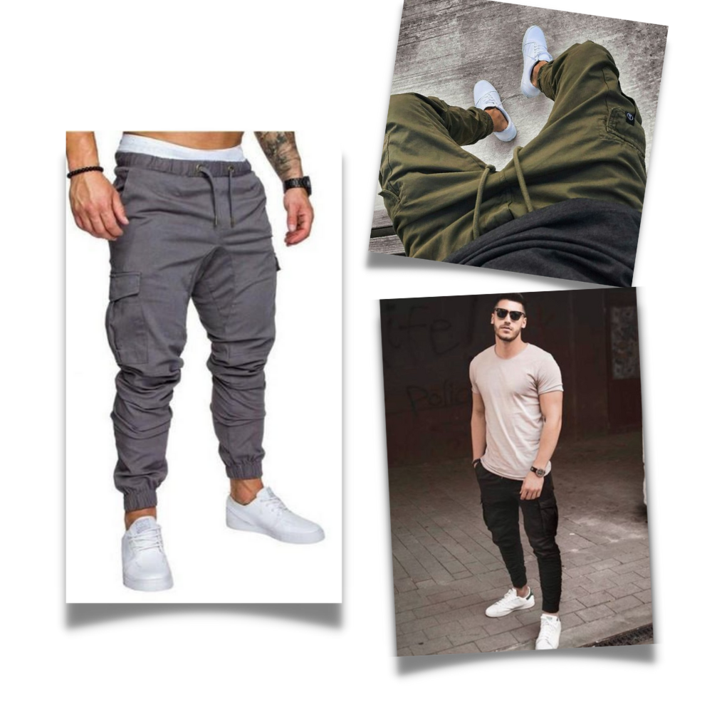 Men's Slim Fit Cargo Pants - Ozerty