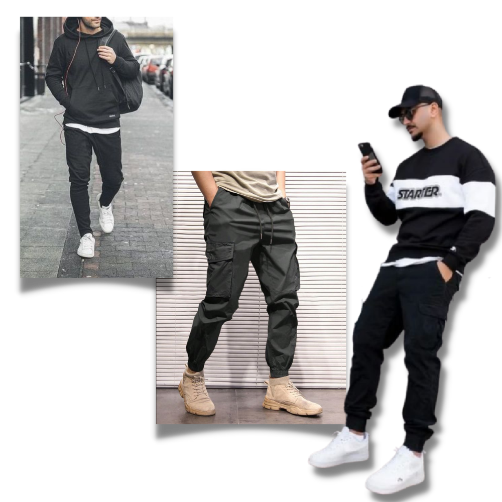 Men's Slim Fit Cargo Pants - Versatile Urban Style - Ozerty