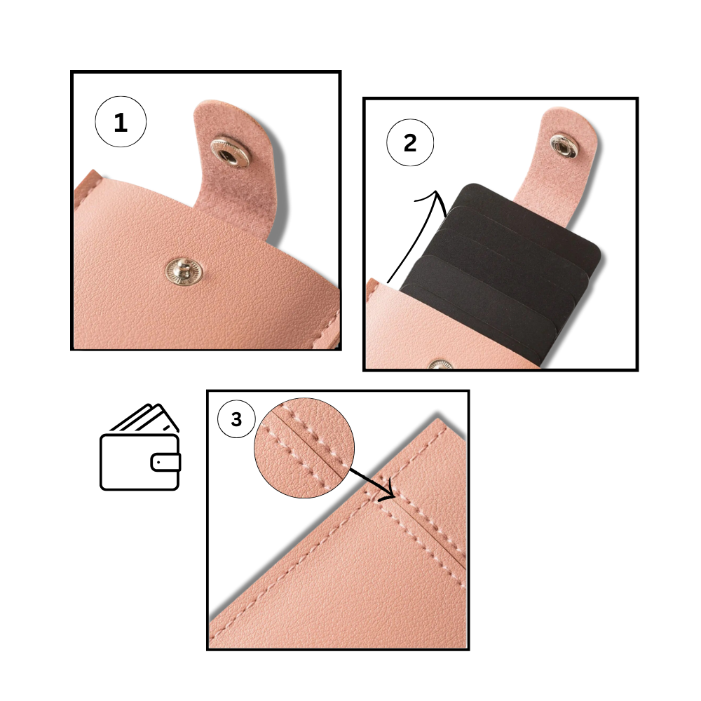 Minimalistisk lommebok med kortholder

 - Strømlinjeformet korttilgang for praktisk bruk på farten
 - Ozerty