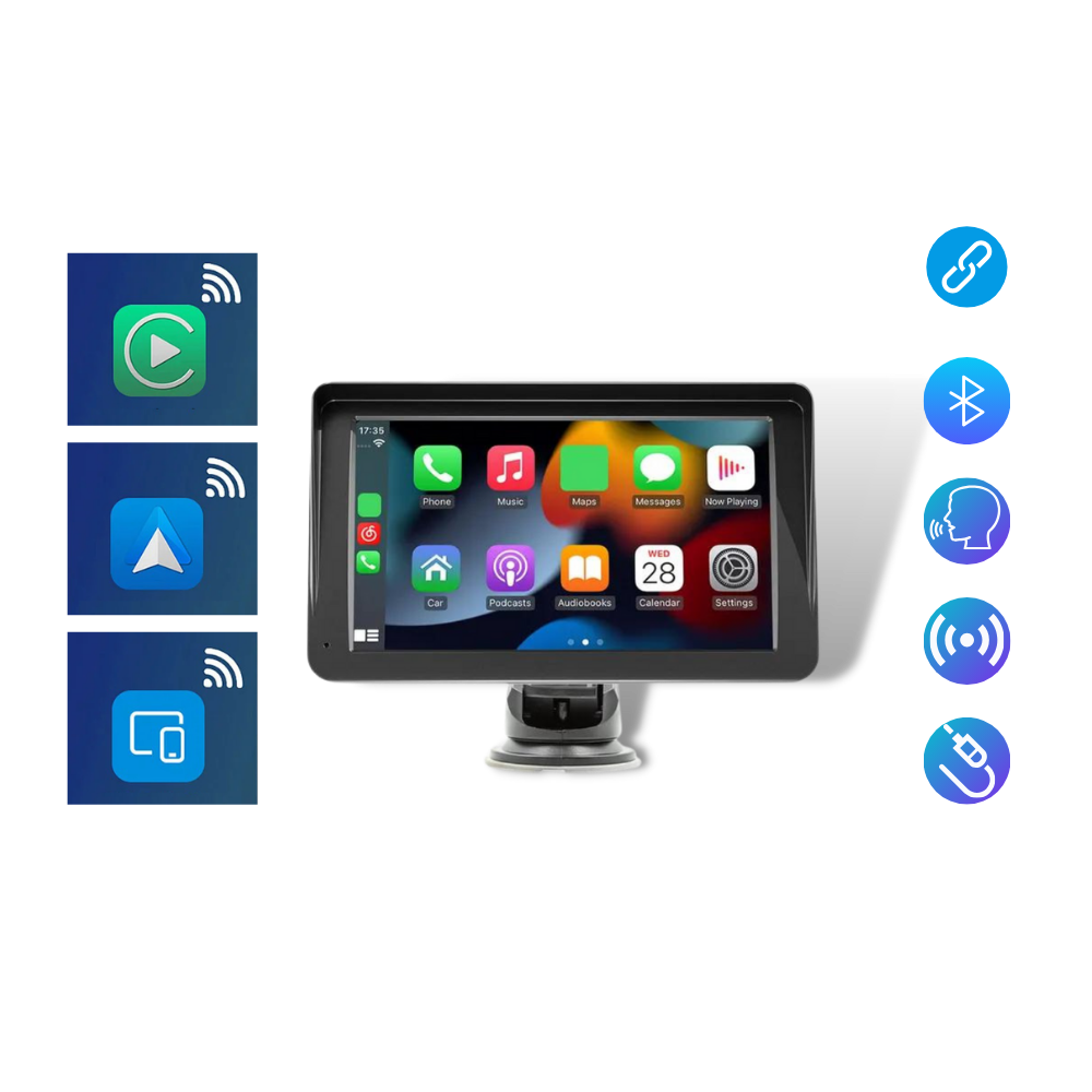 Écran multimédia sans fil pour voiture
 - Caractéristiques techniques - Ozerty