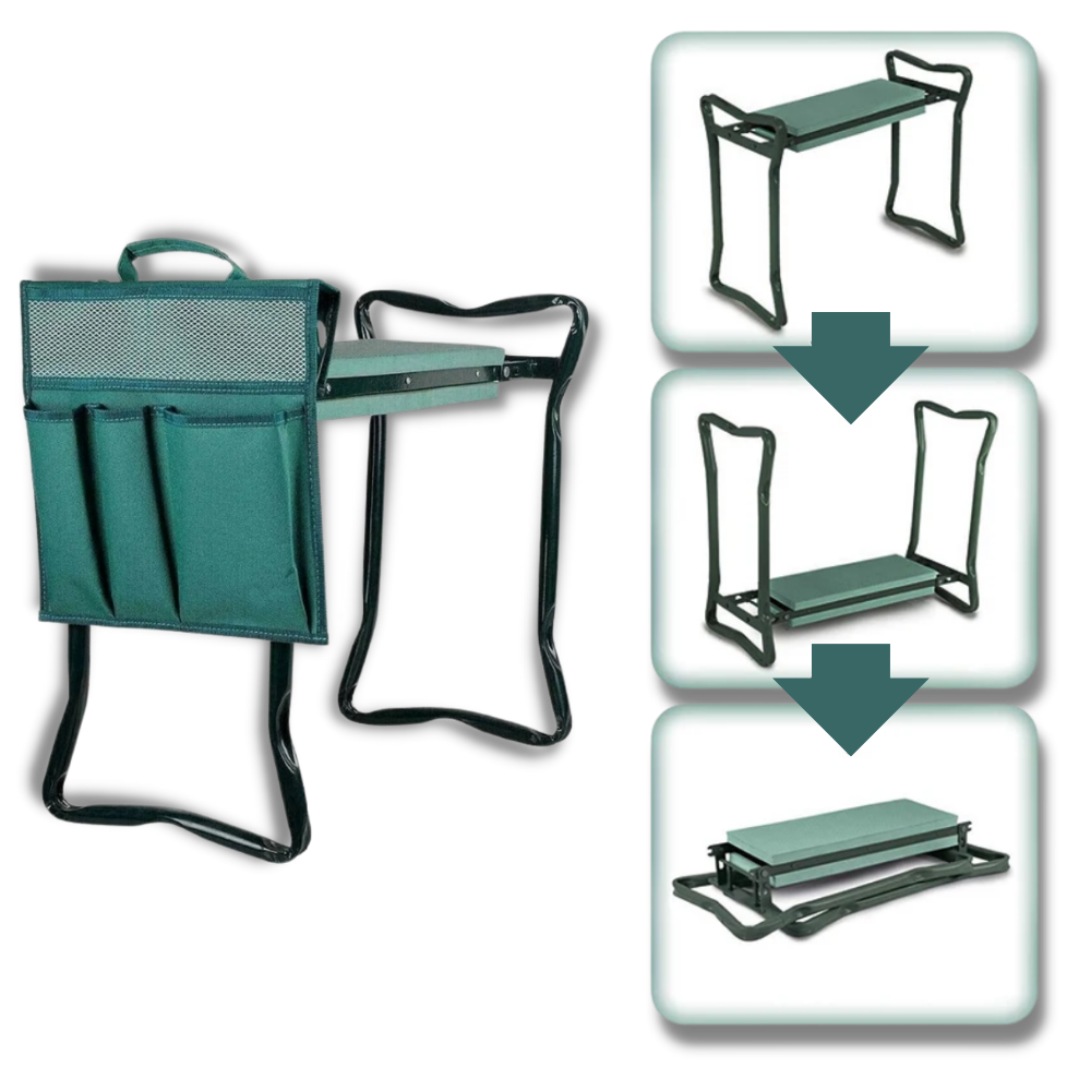 Multifunktionel knæleskammel til havearbejde

 -  Haveknæler og -sæde til to formål

 - Ozerty