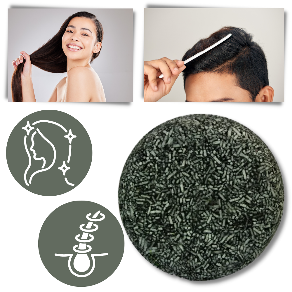 Natural Hair Darkening Bar Shampoo - Long-Lasting Effects - Ozerty