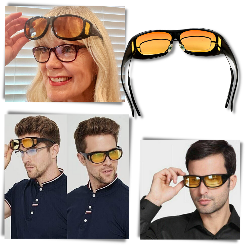 Lunettes de clarté pour la conduite de nuit

 - Confort avec des lunettes de vision nocturne polyvalentes et adaptables

 - Ouistiprix