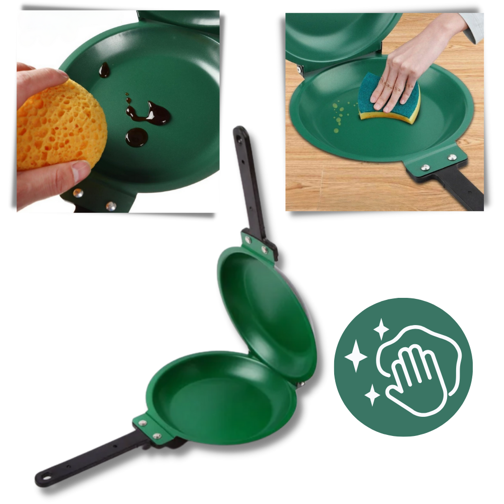 Non-stick Double Sided Pan - Cook with ease of clean - Ozerty