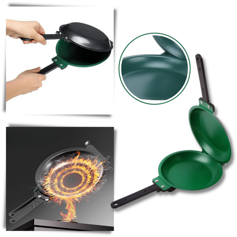 Non-stick Double Sided Pan - Cook with ease of safety material - Ozerty
