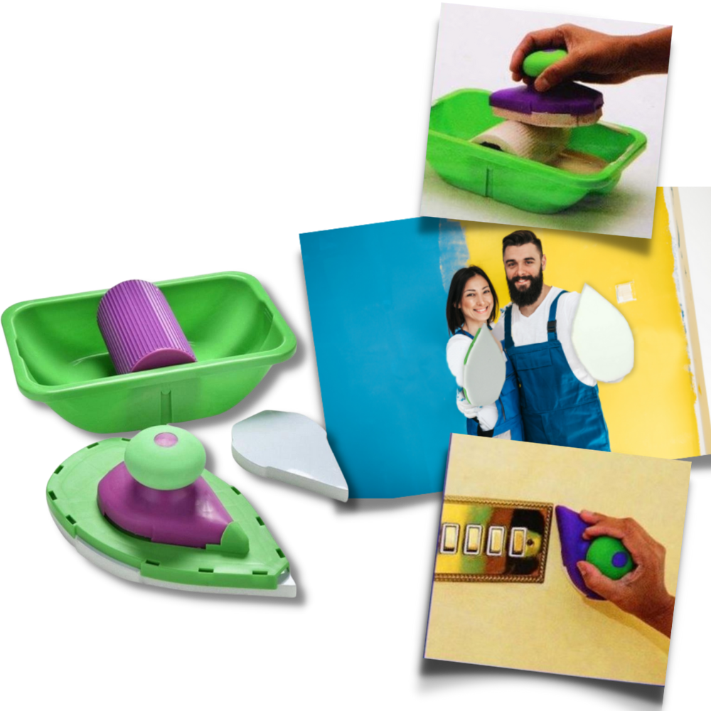 Paint Edger Set 4pcs Sponge Point and Decorative  - Ozerty