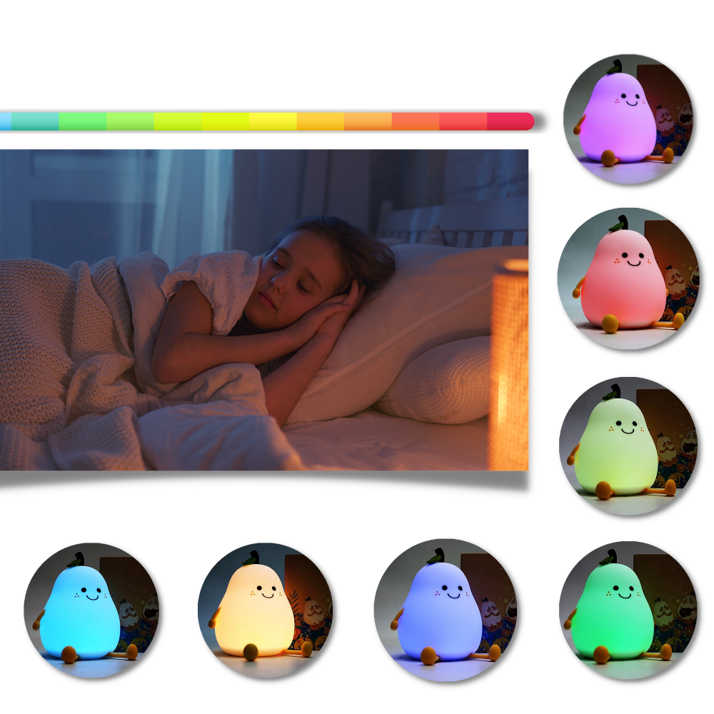 Pear-shaped USB LED Lamp - 7-Color Gradient for Soothing Ambiance - Ozerty