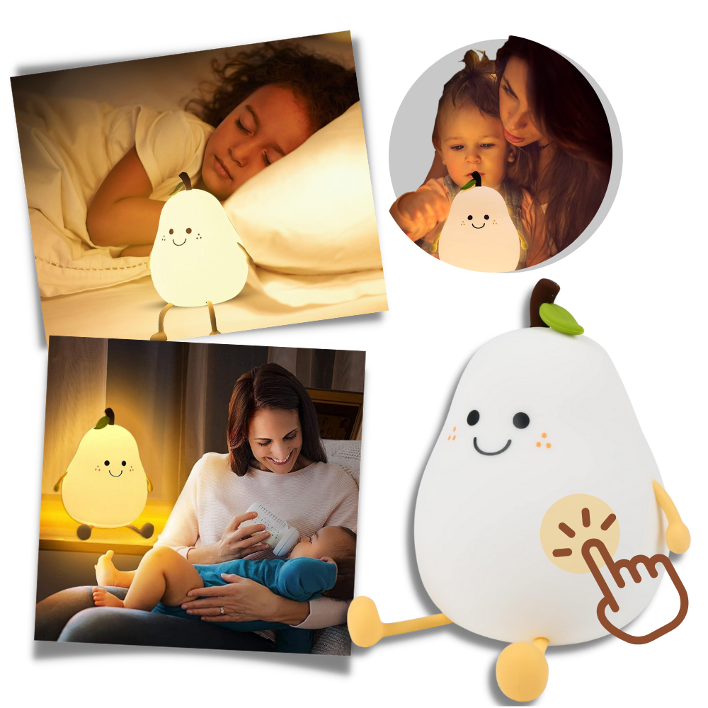 Lampe LED USB en forme de poire - Compagnon de nuit - Ozerty