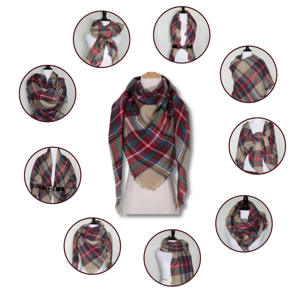 Plaid Cashmere Scarf Mohair feel - Technical characteristics - Ozerty