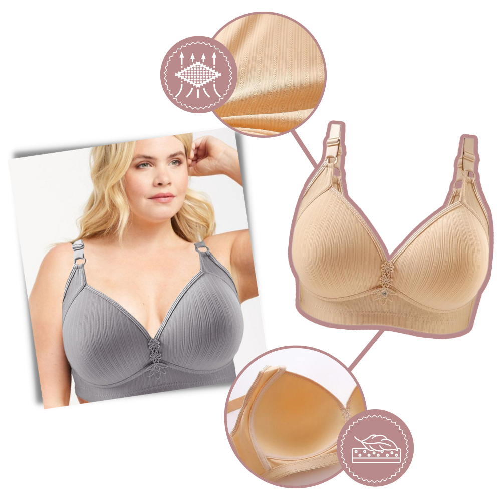 Plus Size Wireless Push-Up Bra - Unparalleled Comfort - Ozerty