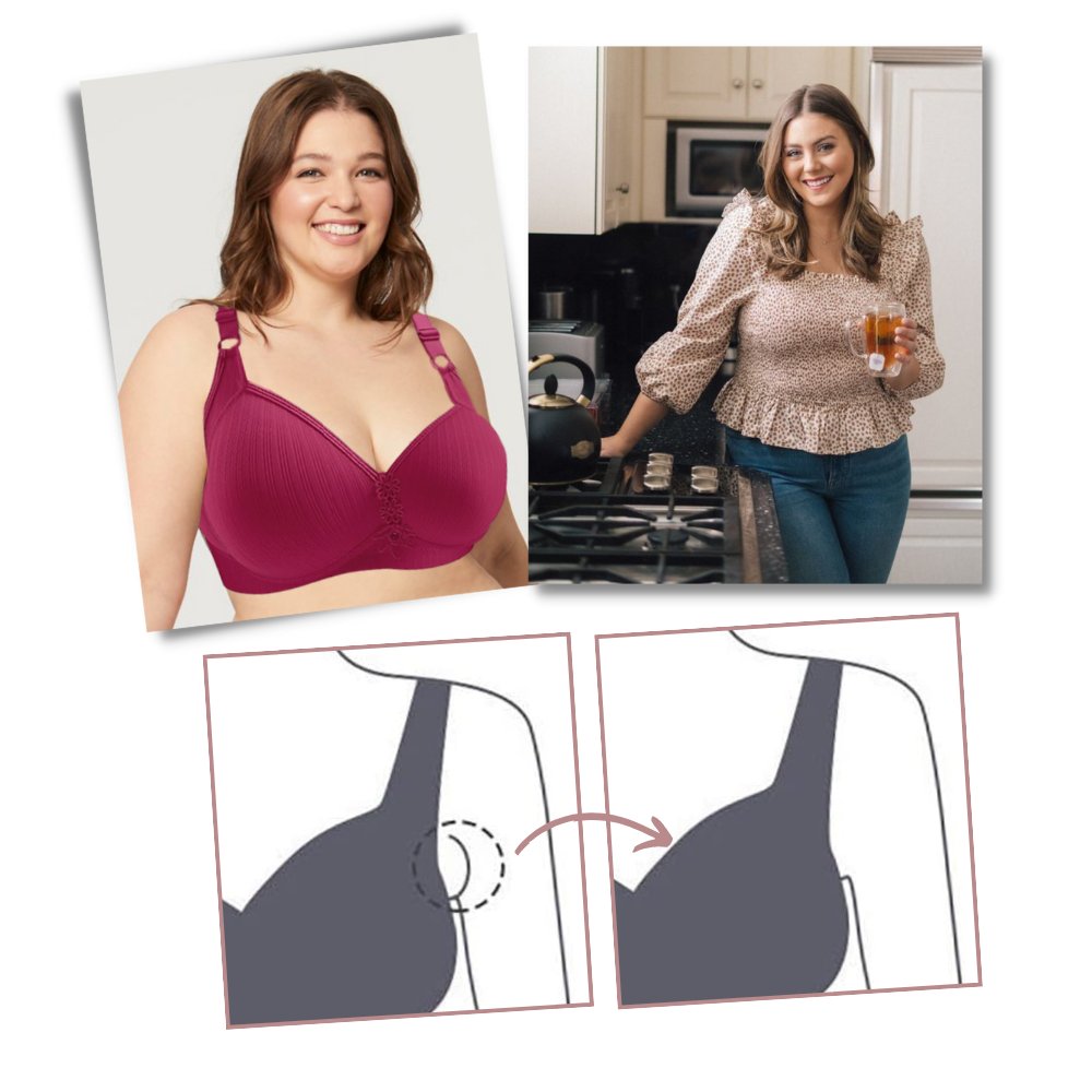 Plus Size Wireless Push-Up Bra - Seamless Design for Maximum Comfort - Ozerty