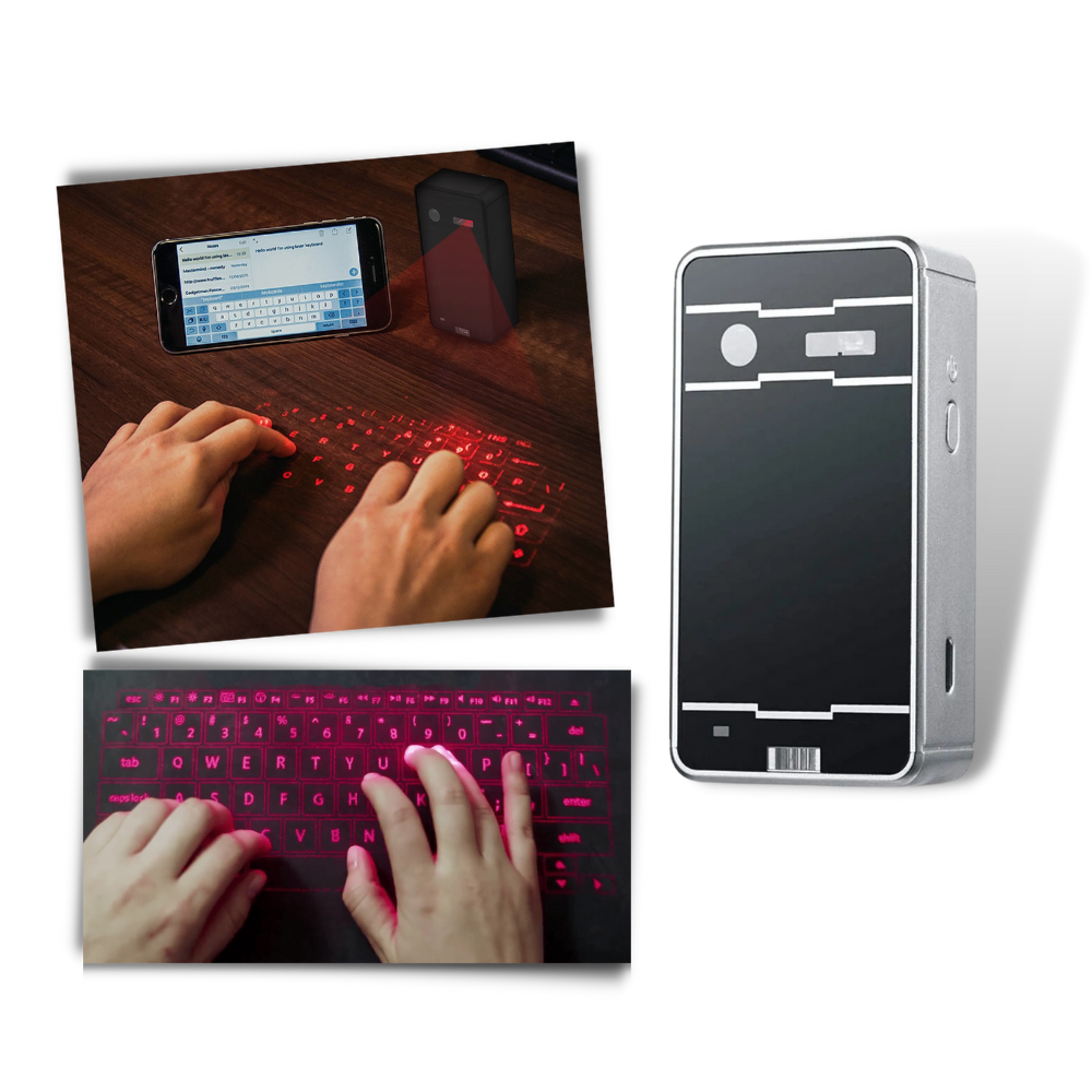 Portable holographic keyboard - Effortless Typing - Ozerty
