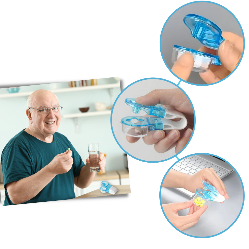 Bärbar piller dispenser - Tryggt och säkert - Ozerty