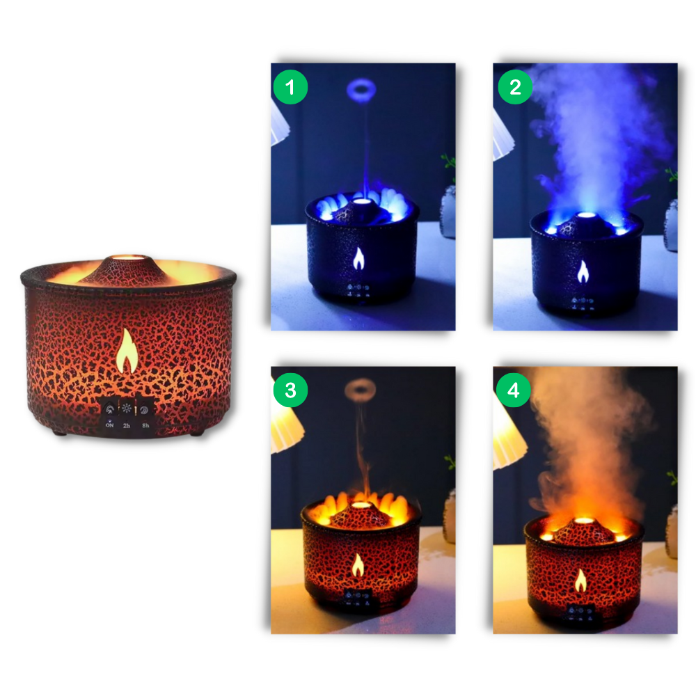 Relaxing volcano humidifier - Serene Illumination - Ozerty