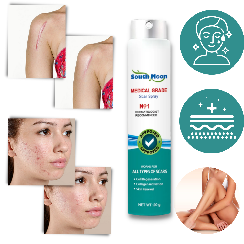 Spray thérapeutique pour l'élimination des cicatrices - Favorise la santé de la peau - Ozerty