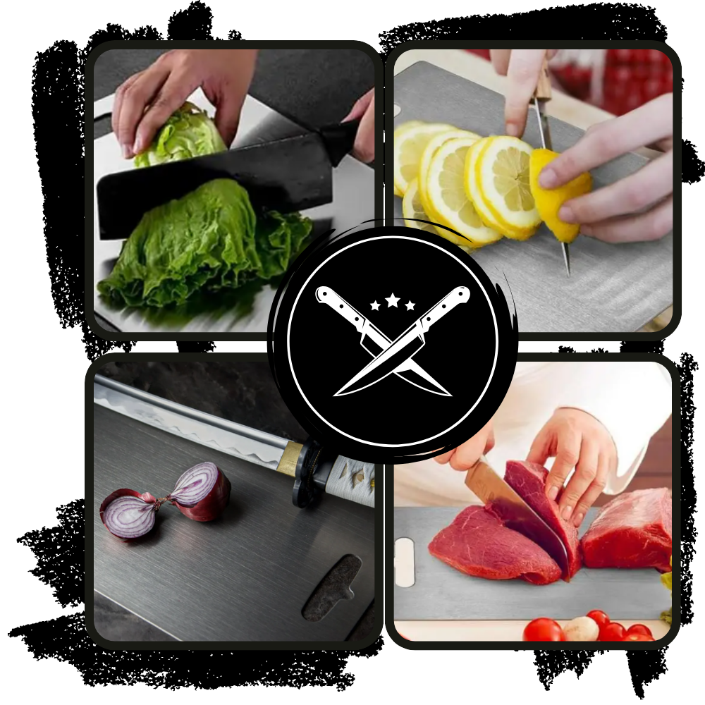 Scratch Resistant Titanium Cutting Board - Preserve Knife Sharpness - Ozerty