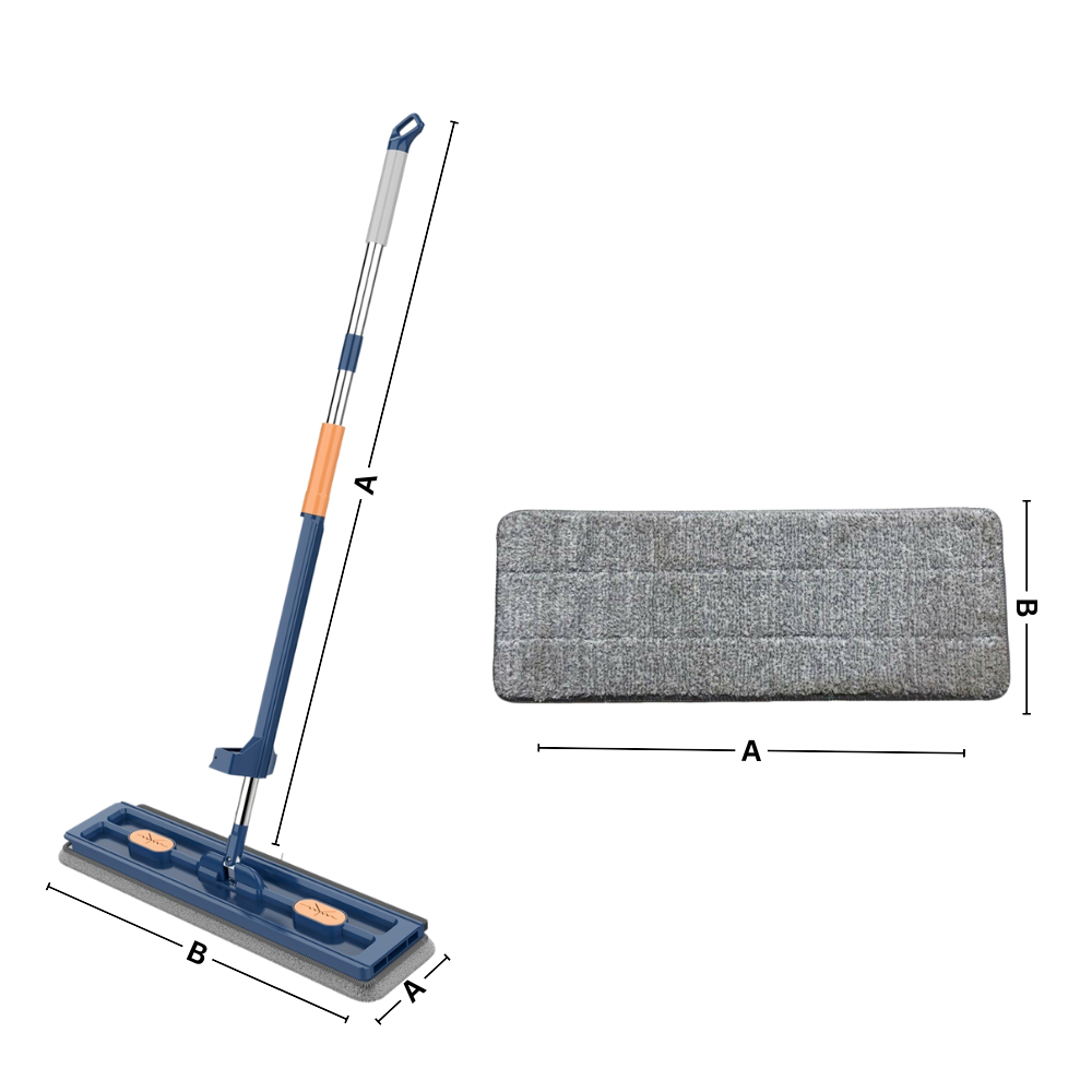 Balai plat à essorage automatique avec seau - Caractéristiques techniques - Ozerty
