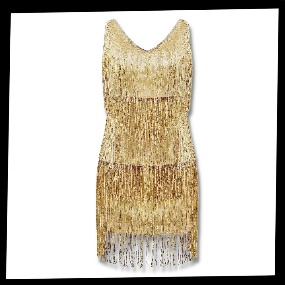 Sequin V-Neck Slip Dress  - Product content - Ozerty