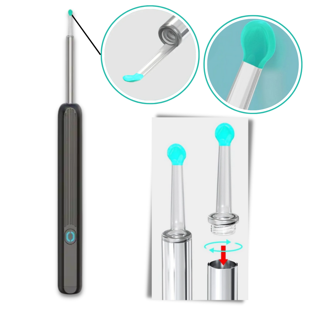 Smart Ear Wax Removal Camera - Gentle Touch Ear Spoons - Ozerty