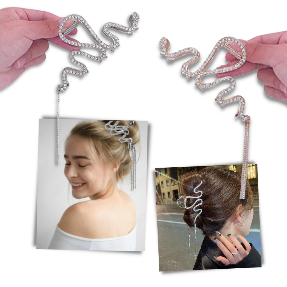 Snake Tassel Claw clip for hair - Fashion-Forward Accessory - Ozerty