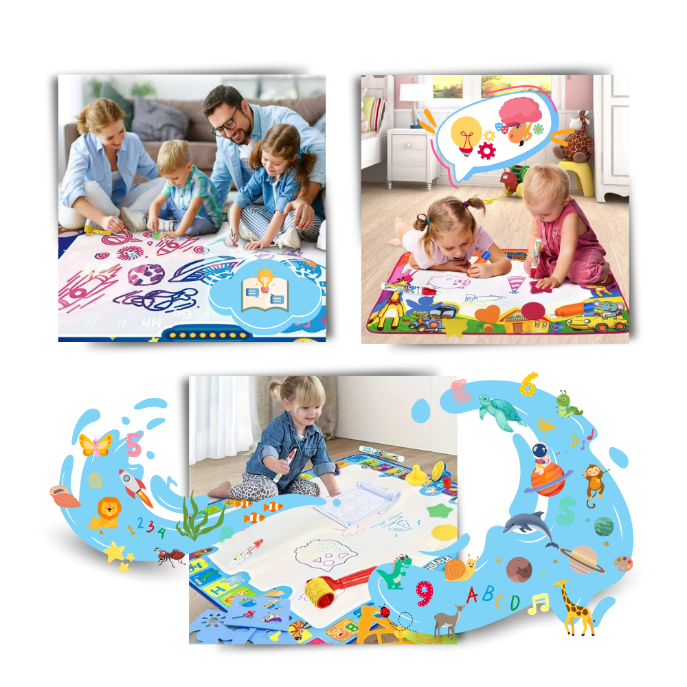 Stimulating Water Doodle Mat - Ignite Your Child's Imagination - Ozerty