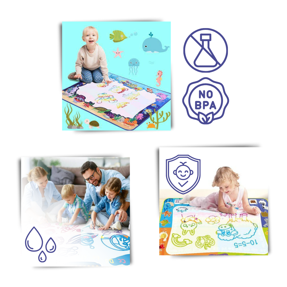 Stimulating Water Doodle Mat - It ensures safety for your little ones - Ozerty