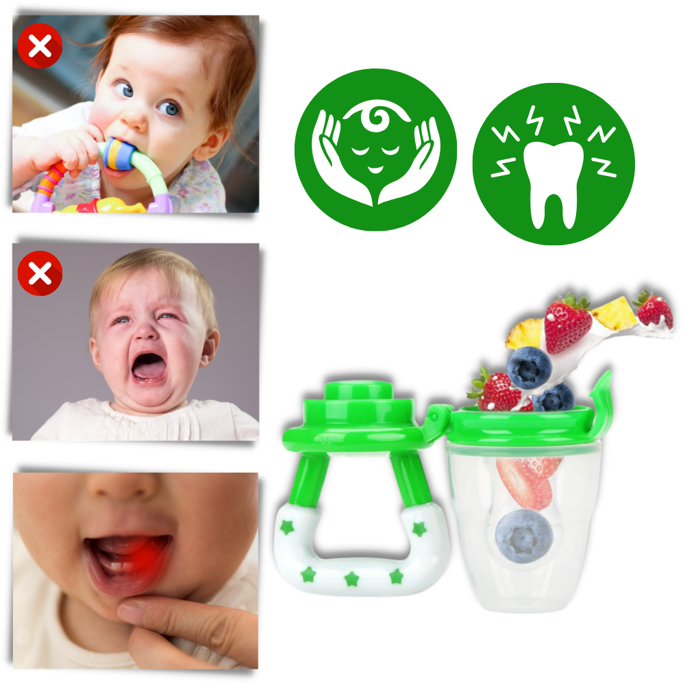 Smaknapp för bebisar - Lindrar tandvärk - Ozerty
