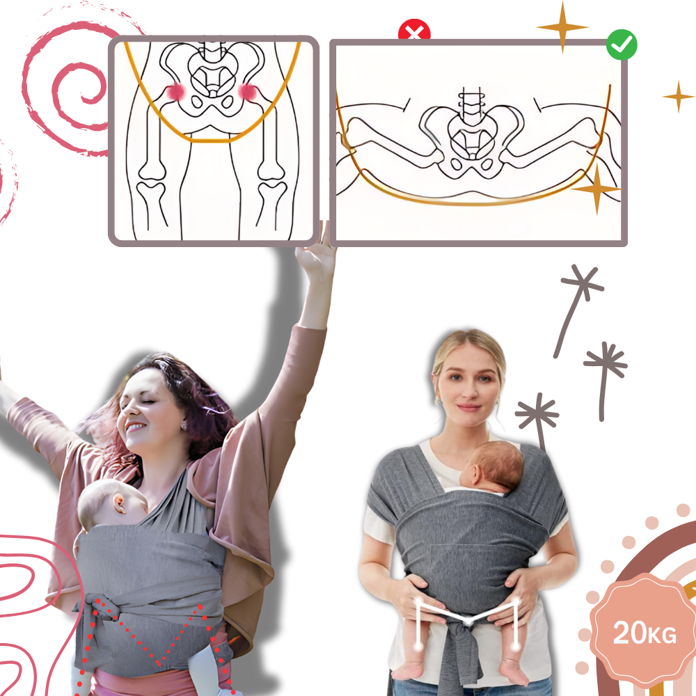 Supportive Breathable Baby Sling - Healthy Development - Ozerty