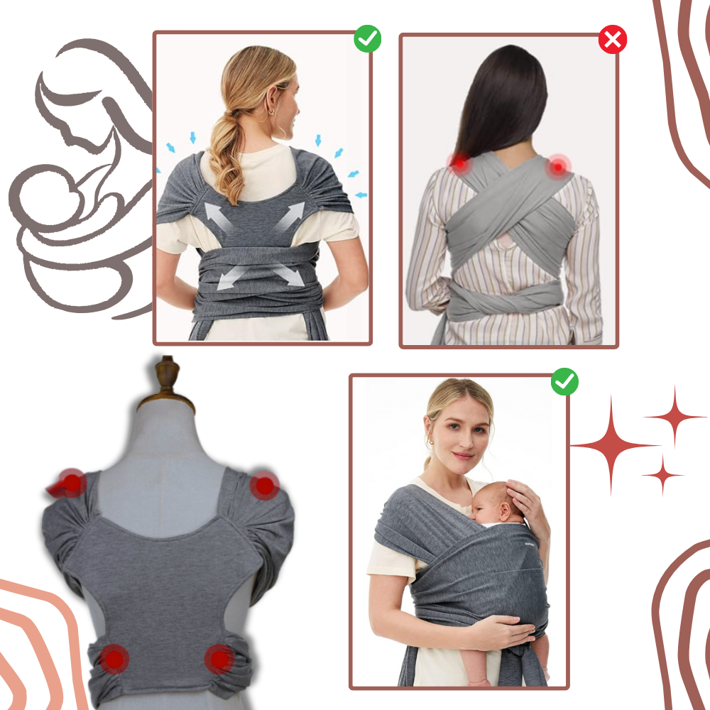 Supportive Breathable Baby Sling - Enhanced Comfort - Ozerty