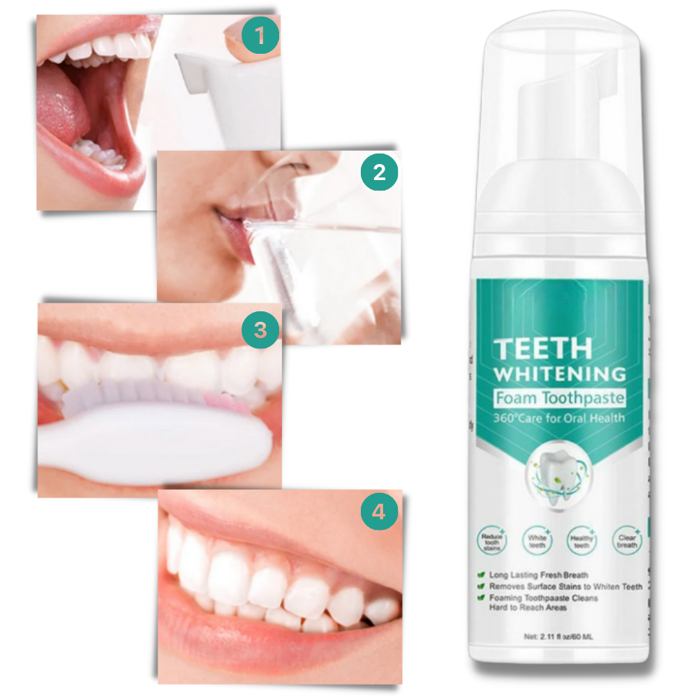 Teeth Whitening Foam - Effortless Application, Maximum Impact - Ozerty