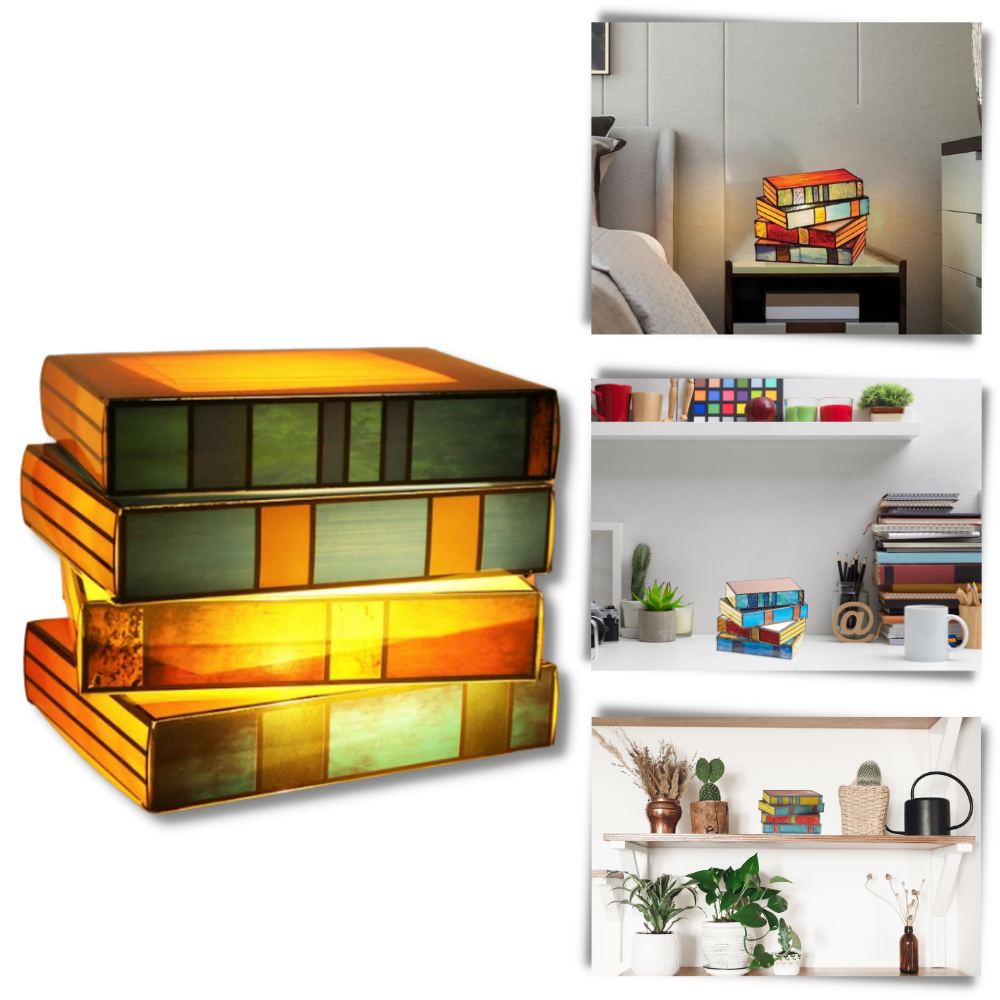 Timeless Stacked Books Lamp - A Nostalgic Aesthetic - Ozerty