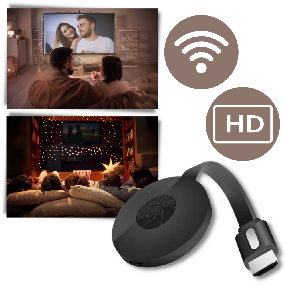 Stick TV HDMI Dongle per Proiezione da Telefono - L'esperienza dell'Home Cinema - Ozerty