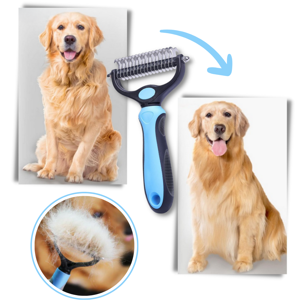 Ultimate Deshedding Brush for Dogs and Cats - Efficient Deshedding - Ozerty