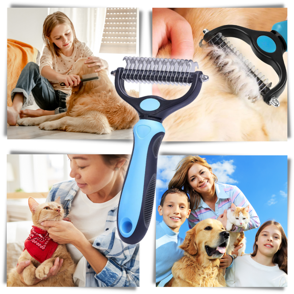 Ultimate Deshedding Brush for Dogs and Cats - Gentle on Pets - Ozerty