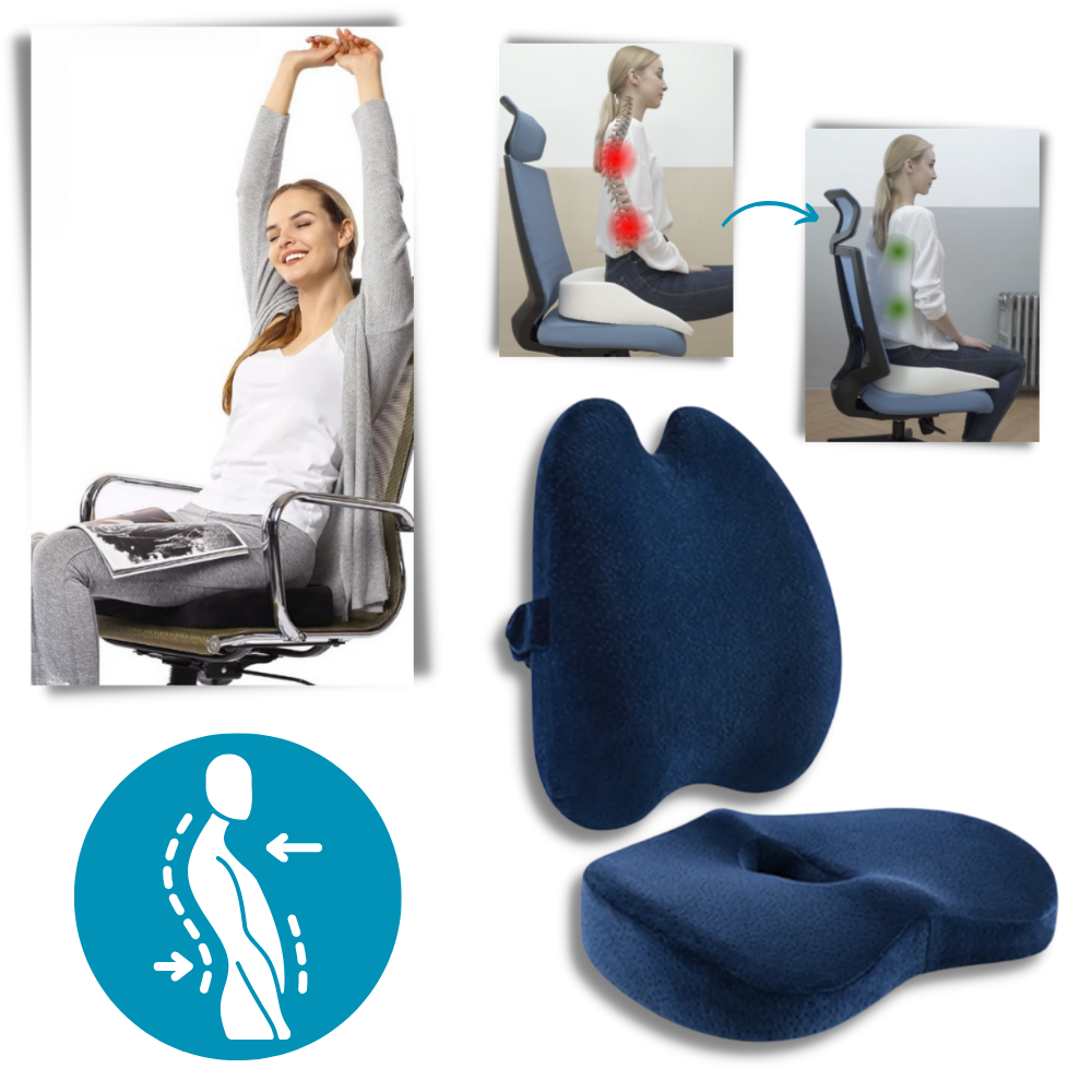 Coussin en mousse à mémoire de forme ultra-confortable
 - Il contribue à améliorer votre posture
 - Ozerty