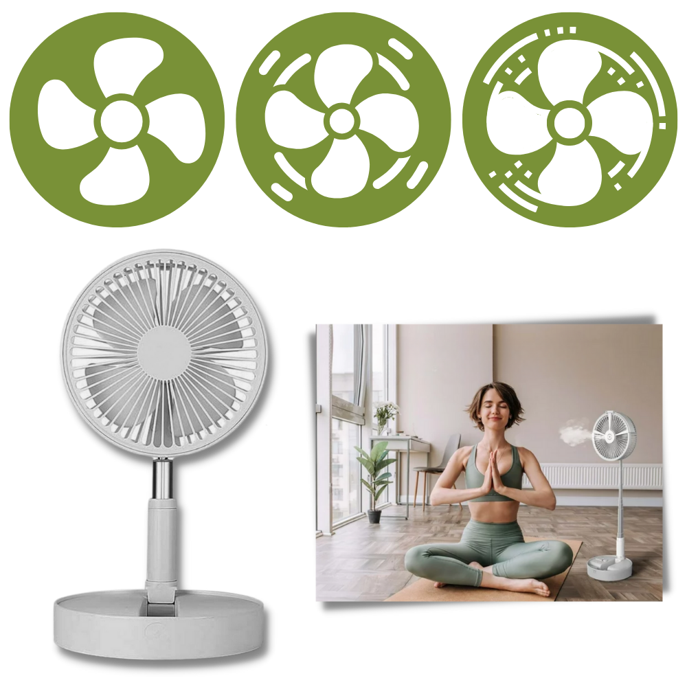USB charging portable fan  - Smart Functionality for Customized Cooling - Ozerty