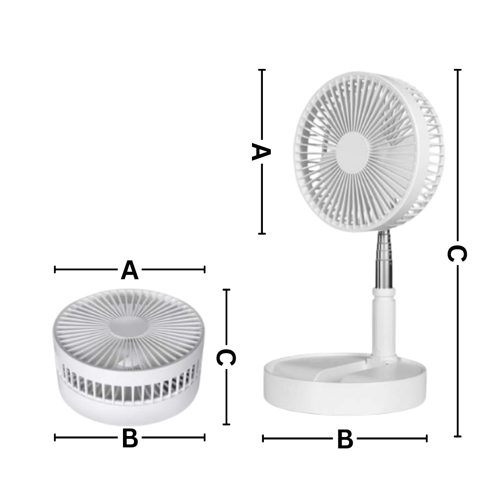 USB charging portable fan  - Technical characteristics - Ozerty