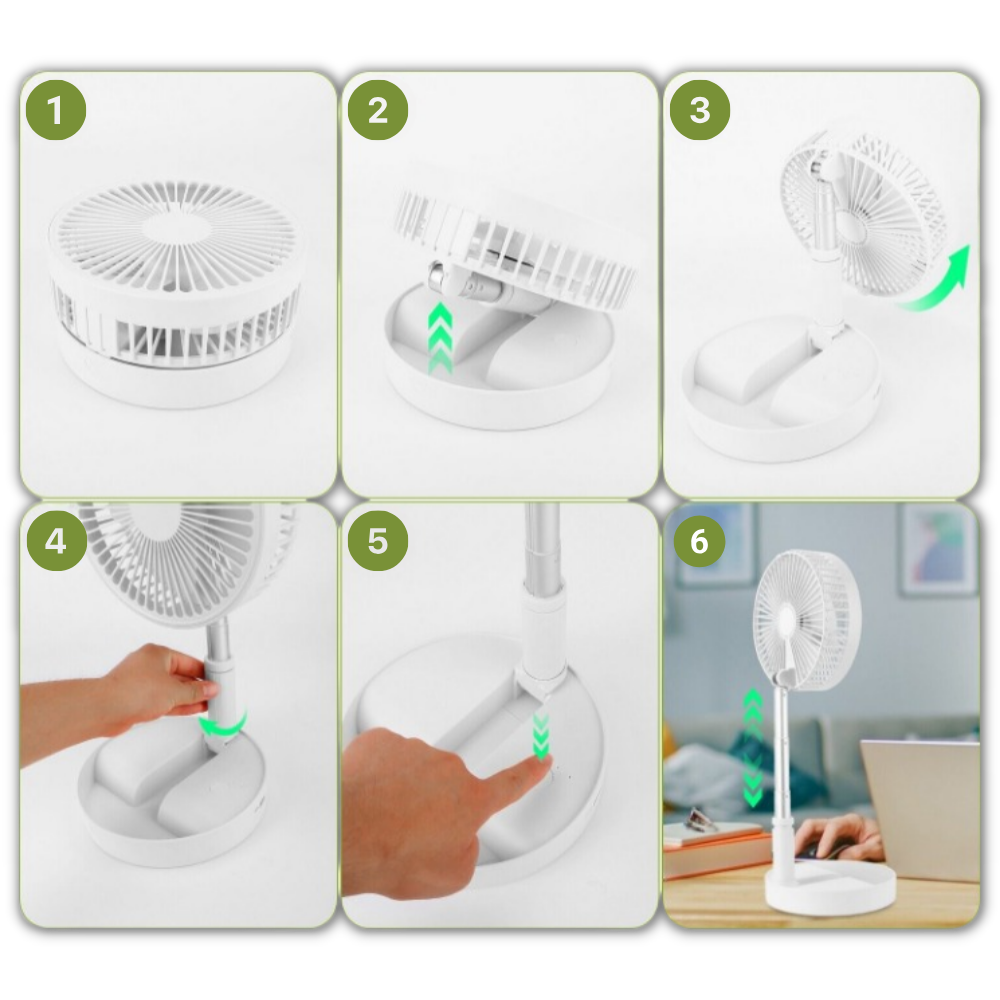 USB charging portable fan  - Enduring Coolness - Ozerty