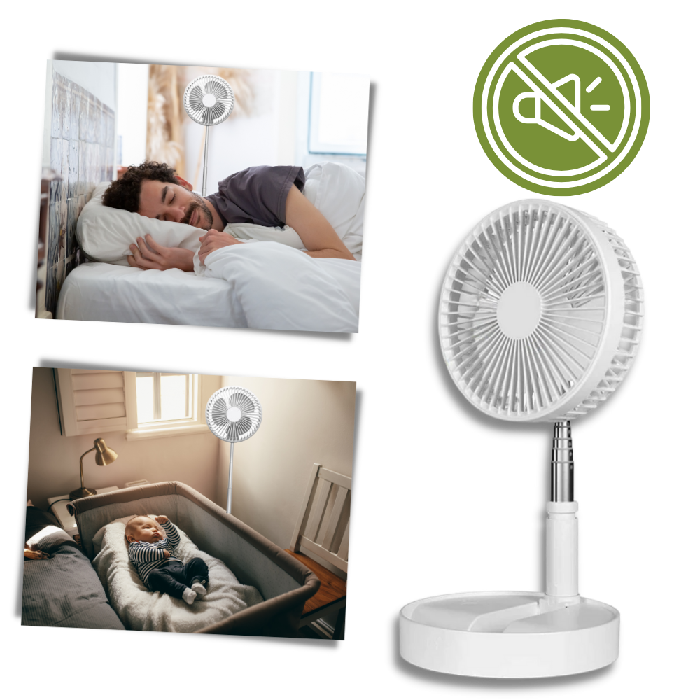 USB charging portable fan  - Silent Operation for Undisturbed Comfort - Ozerty