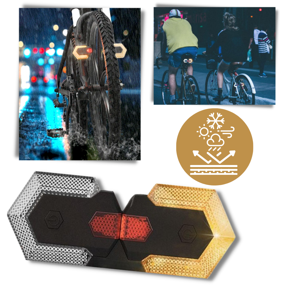 Indicatori luminosi wireless per biciclette - Resistente alle intemperie - Ozerty