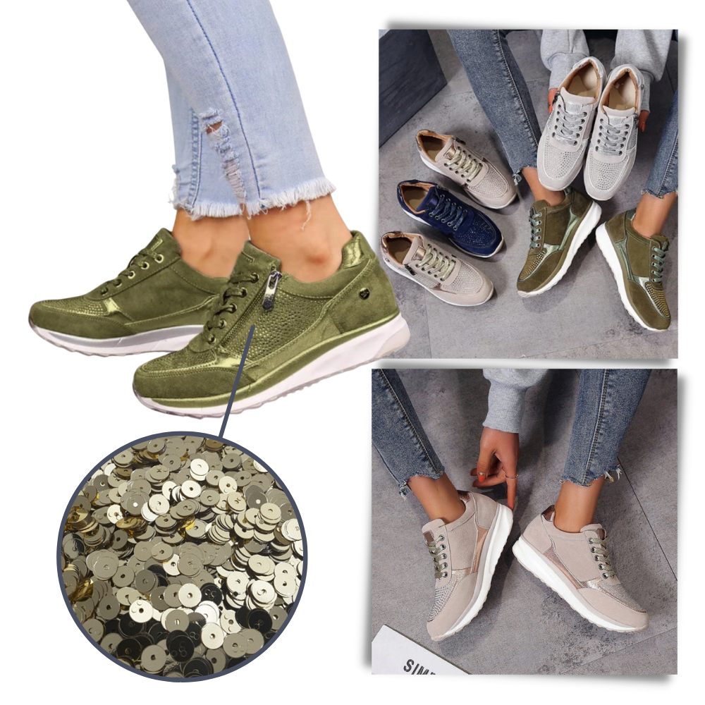 Rhinestone Wedge sneakers - Versatile and Fashion-forward Rhinestone wedges - Ozerty