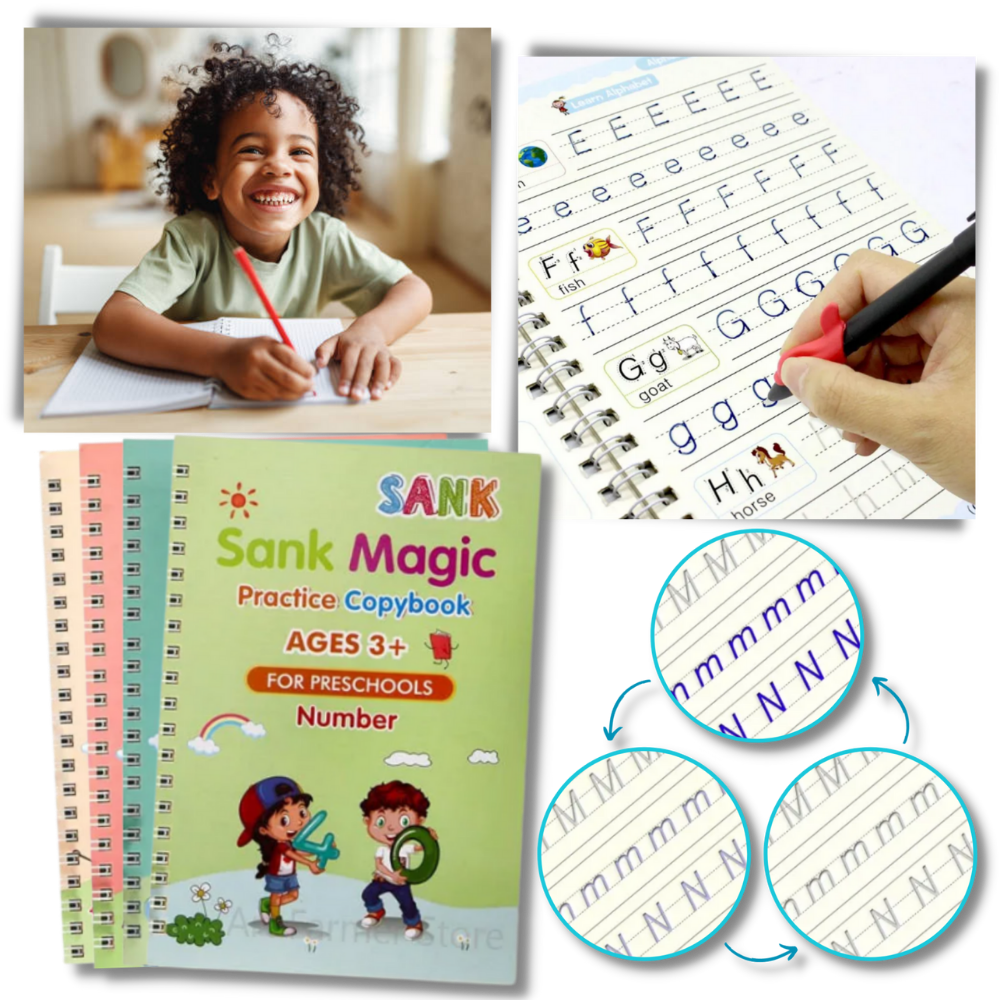 Practice Copybook Groove Calligraphy Handwriting Workbook Set for  Preschoolers