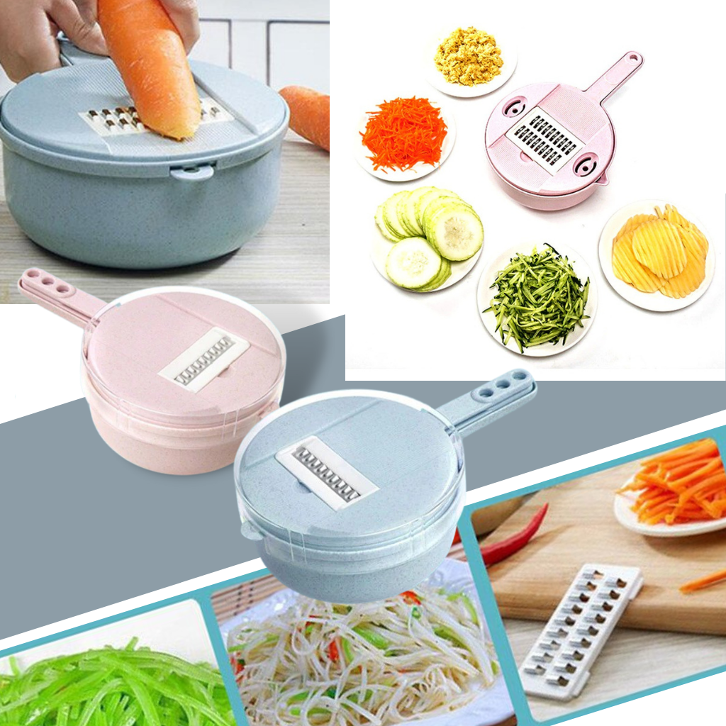 Vegetable cutter 8 in 1 - Durable material - Ozerty