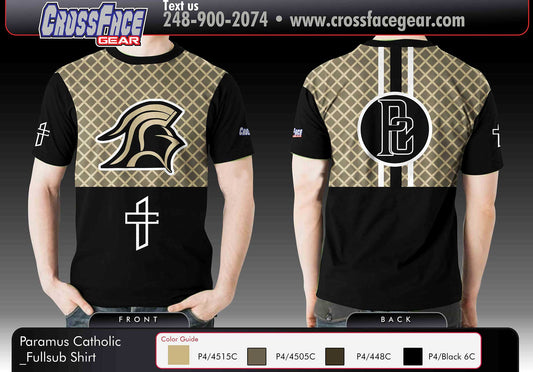 Paramus Basketball Sublimated Shooting Shirt Design 1