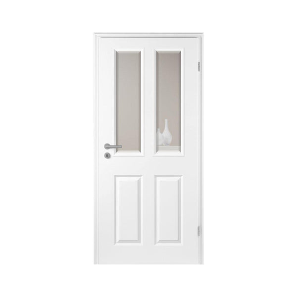 Zimmertür mit Zarge soft-weiß Stiltür mit 4 Kassetten und ...